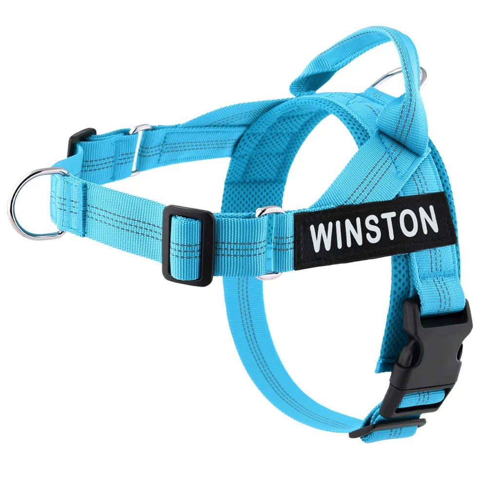 No-Pull Dog Harness with Personalised Name Patch
