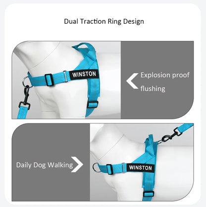 No-Pull Dog Harness with Personalised Name Patch